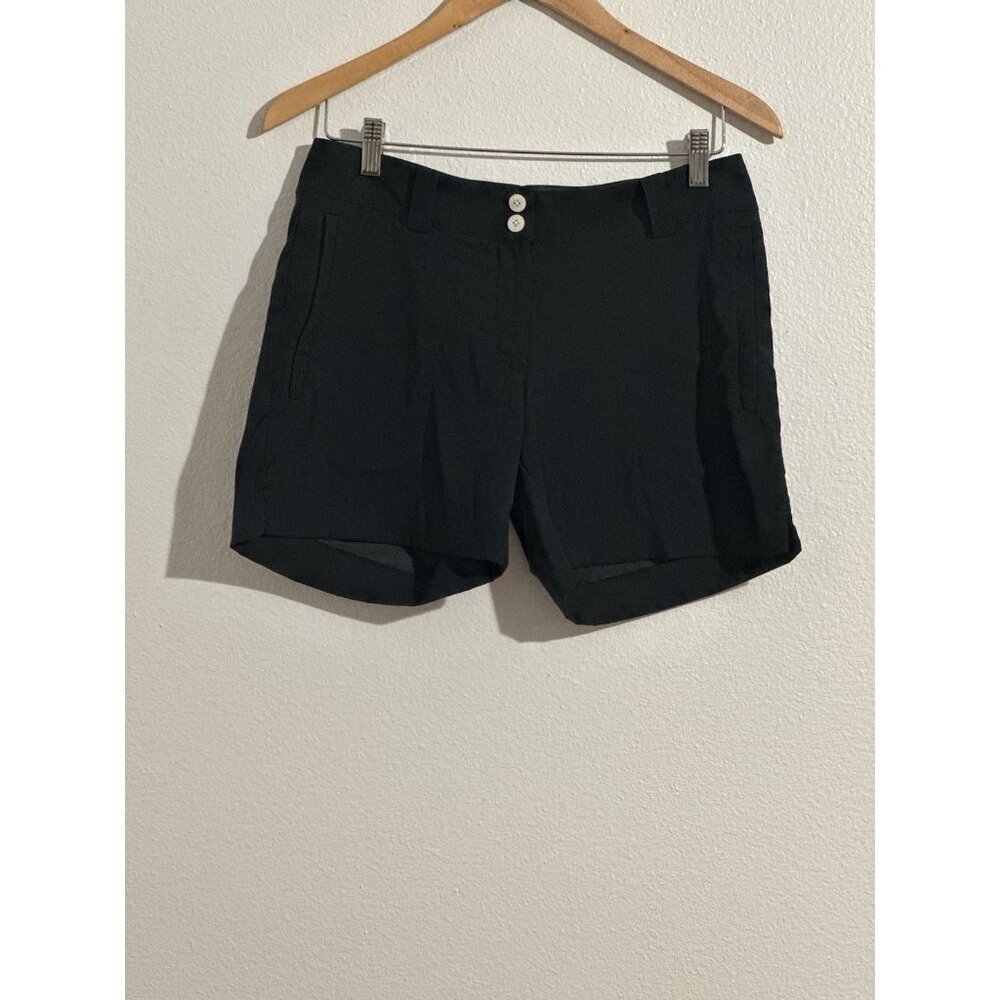 Nike Golf Tour Performance Shorts Womens Size 4 Black Dri Fit Pockets Flat Front